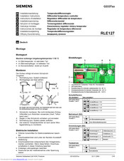 Siemens rle127 Installation Instructions Manual