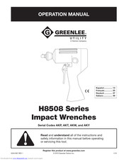 Greenlee H8508-3V Operation Manual