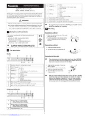 Panasonic FX-501 Series Instruction Manual