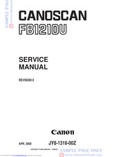 Canon CANOSCAN FB1210U Service Manual