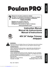 Poulan Pro PPB40HT Instruction Manual