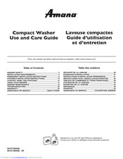 Amana NTC3500FW Use And Care Manual