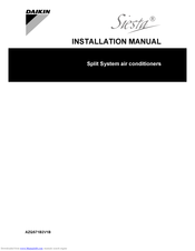 Daikin SIESTA SERIES Installation Manual