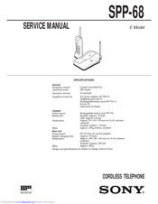 Sony SPP-68 Service Manual