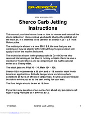 SHERCO Carb Jetting Instruction Manual