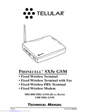 Telular phonecell sx5e Technical Manual