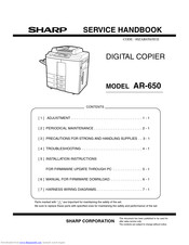 Sharp AR-650 Service Handbook