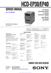 Sony HCD-EP40 Service Manual