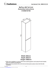 bathstore MyPlan 400 Tall Unit Assembly Instructions Manual