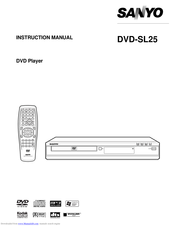 Sanyo DVD-SL25 Instruction Manual