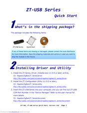ICP DAS USA ZT-USB Series Quick Start Manual