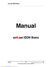 coM.sat ISDN Basic Manual