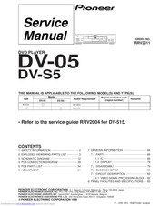 pioneer Elite DV-05 Service Manual