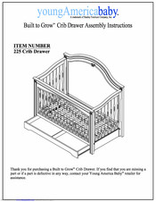 Young America Built to Grow 225 Crib Drawer Assembly Instructions Manual
