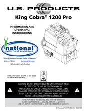 U.s. Products KING COBRA 1200 PRO Information And Operating Instructions