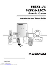 ADEMCO Security System VISTA-15 Installation And Setup Manual