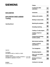 Siemens SINUMERIK 828D Operating Manual