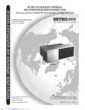 Retro Aire RH 70 Installation, Operation & Maintenance Manual
