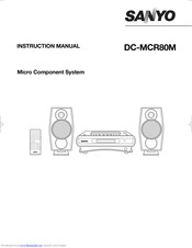 Sanyo DC-MCR80M Instruction Manual