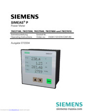 Siemens SIMEAS P 7KG7500 Operating Instructions Manual