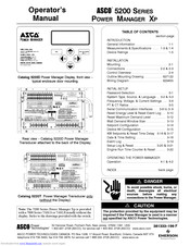 Asco Power Manager Xp 5200 Series Operator's Manual
