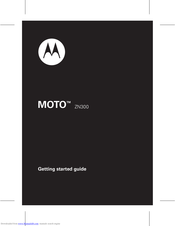 Moto ZN300 Getting Started Manual
