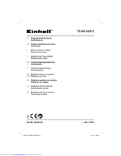 EINHELL TE-HA 2000 E Original Operating Instructions