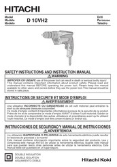Hitachi D 10VH2 Instruction Manual