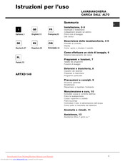 Hotpoint Ariston artdx 149 Instructions For Use Manual