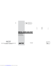 Imetec START and STOP Instructions For Use Manual