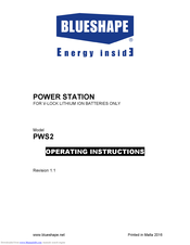 BLUESHAPE PWS2 Operating Instructions Manual