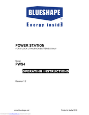 Blueshape PWS4 Operating Instructions Manual