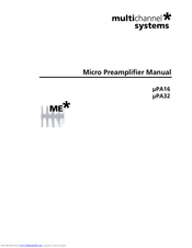 MultiChannel uPA32 User Manual