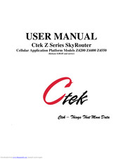 CTEK Z4550 User Manual