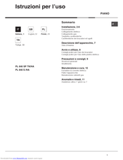 Hotpoint PL 640 SP TK/HA Operating Instructions Manual