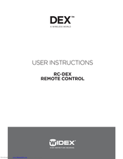 Widex RC-Dex User Instructions
