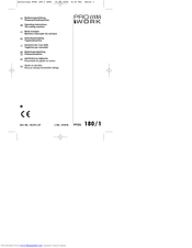 PRO WORK PFSG 180/1 Operating Instructions Manual