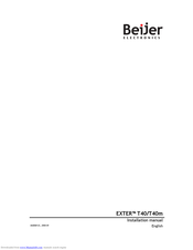 EXTER T40 Installation Manual