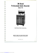 3M Series 410 Instruction Manual