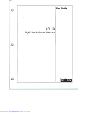 Lexicon LFI-10 User Manual