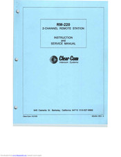 Clear-Com PM-220 Instruction And Service Manual