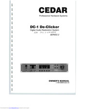 Cedar DC-1 De-Clicker Owner's Manual