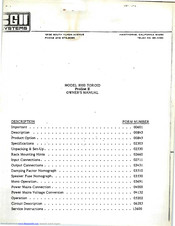 BGW 8000 Owner's Manual