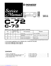 Pioneer Elite C-72 Service Manual