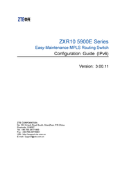 Zte ZXR10 5900E Series Configuration Manual