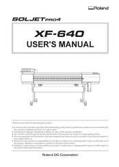 Roland soljet pro4 xf 640 User Manual