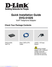 D-Link DVG-5102S Quick Installation Manual