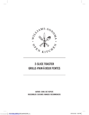 Williams Sonoma 2-SLICE TOASTER User Manual