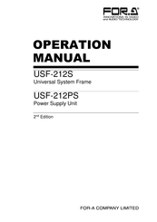 FOR-A USF-212PS Operation Manual