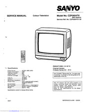 Sanyo CZP3024TX Service Manual